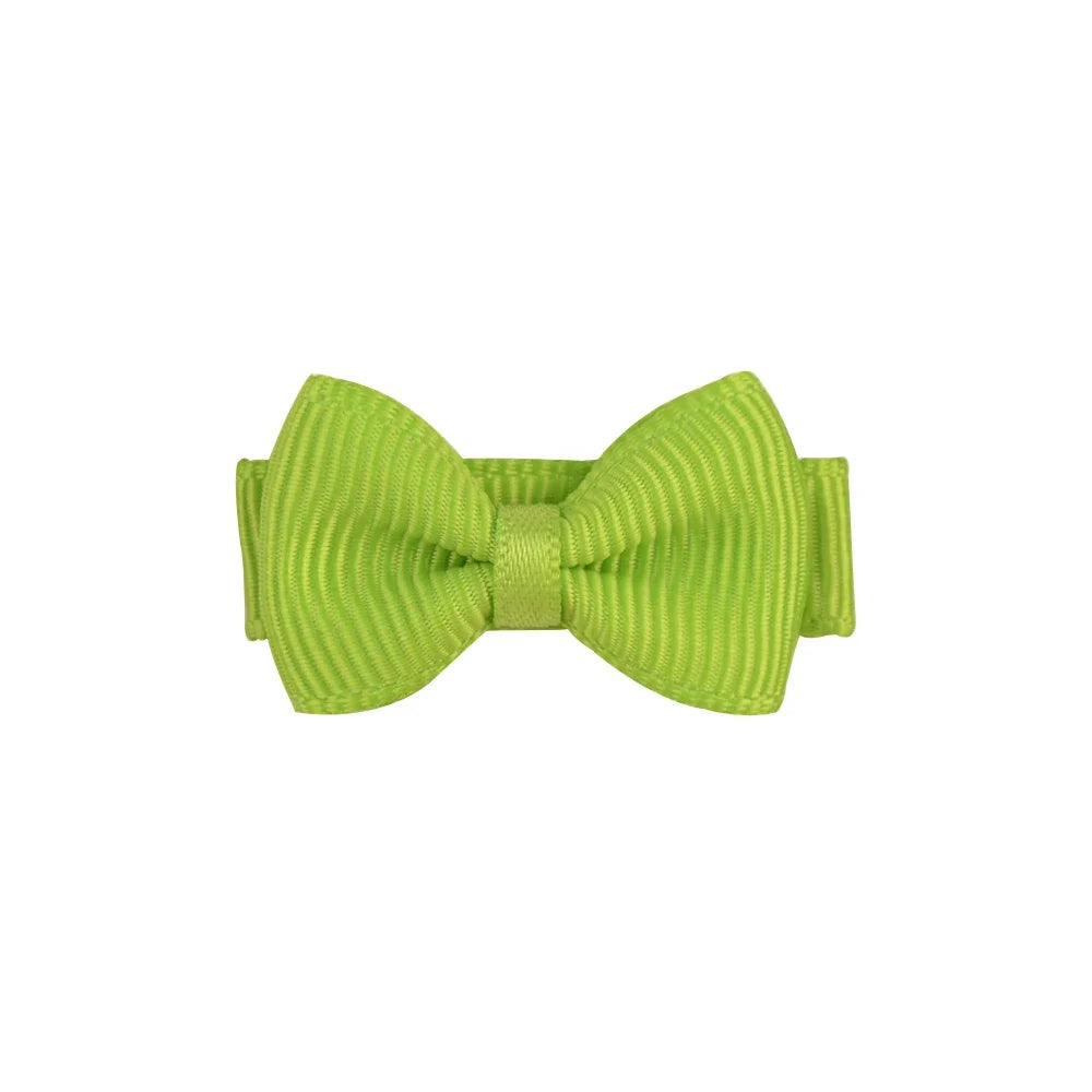 RIBBON BOWS Mini Ribbon Hair Bows Clip for Girls Bangs Hairgrips Covered Safety Bows Headwear Kids Head Claw Accessories