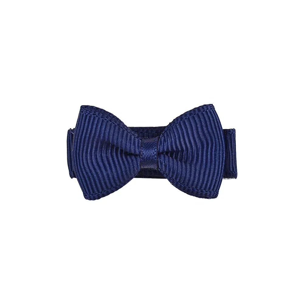 RIBBON BOWS Mini Ribbon Hair Bows Clip for Girls Bangs Hairgrips Covered Safety Bows Headwear Kids Head Claw Accessories