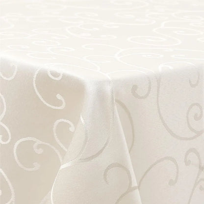 Homaxy Washable Rectangular Tablecloths Kitchen Resturant Easy Care Table Cloths Scratch-Resistant Polyester Damask Table Cloths