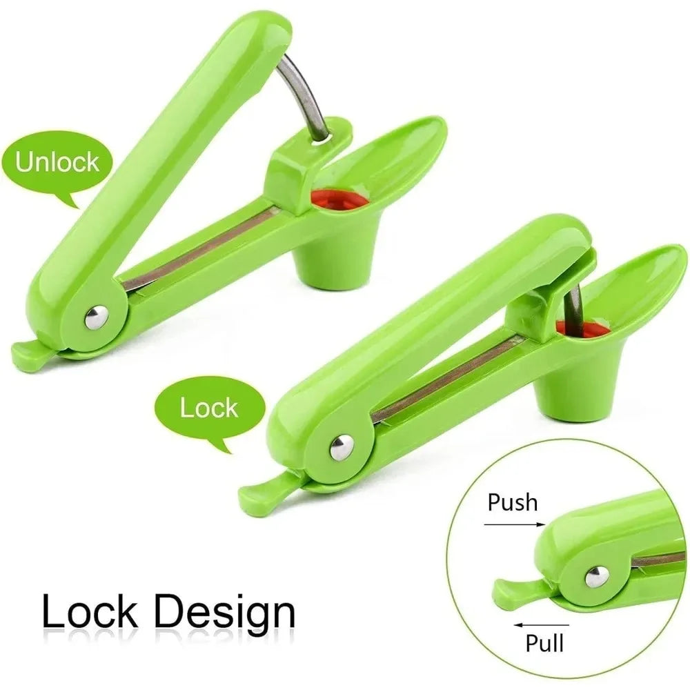 Cherry Pitter Tool, Heavy-Duty Cherry Seed Core Remover, Cherry Pitter Remover Tool with Space-Saving Lock Design