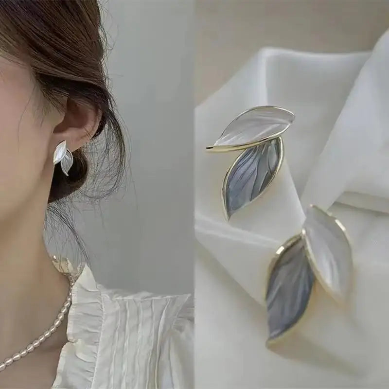 925 Silver Needle Korean Fashion Double V Crystal Earrings For Women Jewelry 2026 Trending Luxury Women's Earrings Behind Ear