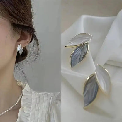 925 Silver Needle Korean Fashion Double V Crystal Earrings For Women Jewelry 2026 Trending Luxury Women's Earrings Behind Ear