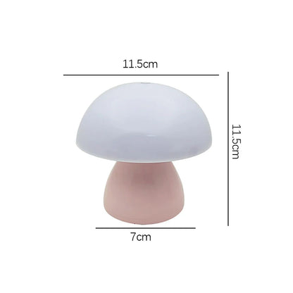 Mushroom Led Table Lamp Charging Touch Desk Coffee Bar, Hotel Bedroom Decoration, Nordic Creative Atmosphere, Small Night Light