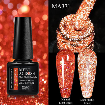 7ml Red Series Cat Magnetic Gel Nail Polish Sparkle Glitter Semi Permanent Nail Art UV Gel Varnish Manicure For Valentines Nails