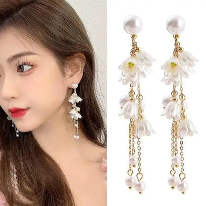 925 Silver Needle Purple Butterfly Long Tassel Earrings For Women Jewelry 2026 Trending Korean Fashion Luxury Crystal Earrings
