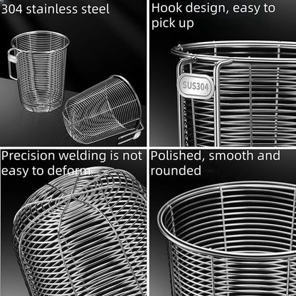 Kitchenism 304 Kitchen Chopstick Holder Organizer Hanging Wall Stainless Steel Tableware Drainer Fork Spoon Dishwasher Basket