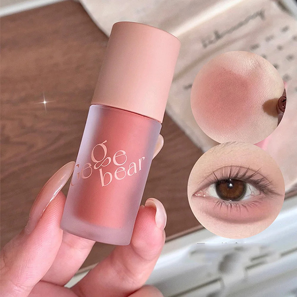 Gege Bear Smooth Multi-purpose Cream Expansion Color Blush Not Easy to Fade Nude Matte Velvet Lip Glaze