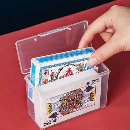 1/3pcs Playing Card Box, Clear Deck Case, Two Poker Images Can Be Placed (NO Cards) Christmas, Halloween, Thanksgiving Gift Part