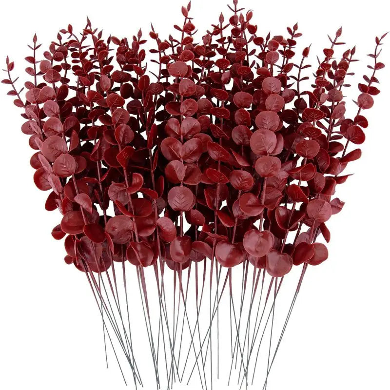 Artificial Eucalyptus Leaves branch Hotsale Holiday Party christmas Diy gift Home Vase Wedding bridal bouquet  Accessories decor
