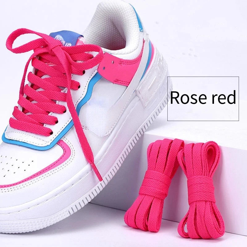 1 pair flat shoes Solid color shoelaces Canvas shoes sports and leisure shoelaces length 100/120/140/160/180cm Shoe accessories