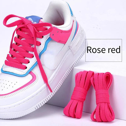1 pair flat shoes Solid color shoelaces Canvas shoes sports and leisure shoelaces length 100/120/140/160/180cm Shoe accessories