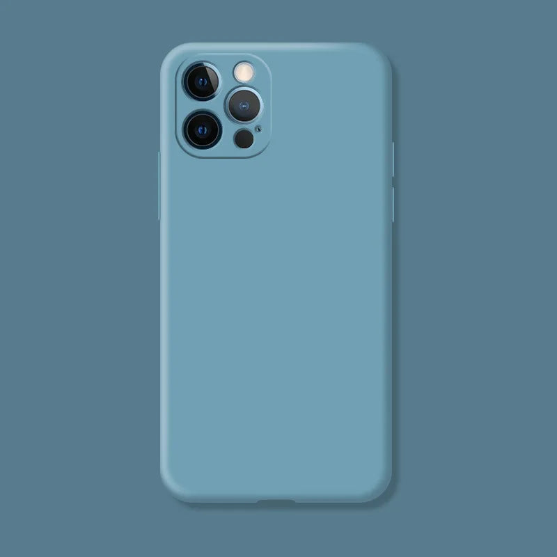 Original Soft Silicone Phone Case For iPhone 14 13 11 12 15 Pro Max Mini X XR XS 7 8 Plus SE 2020 Shockproof Back Cover Cases