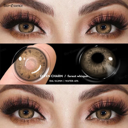 Bio-essense Contact Lenses for Eyes Natural Beauty Pupils  Eyes Lenses Korean Brown Contacts 2PCS 1Year Fashion Green Pupilentes