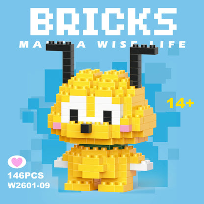 Disney 108 style Stitch LinaBell StellaLou Building Blocks Princess Cartoon Figrues Bricks Children's Assembly Toys Model Gift