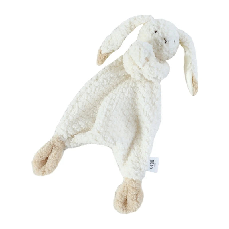 11'' Mood Comforter Bunny Baby Teething Toy Soft Animal for Doll Room Decoration Mood Appease Toy for Infant Crib Orname