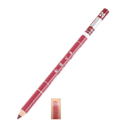 Professional Wood Lip liner Waterproof Lady Charming Lip Liner Soft Pencil Makeup Women's Long Lasting Cosmetic Tool 28Color