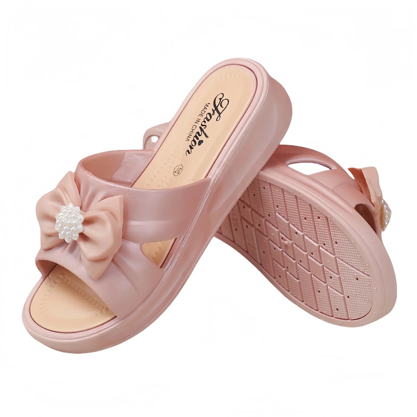 New Butterfly Knot Ladies Slippers Outdoor Summer Versatile Fashionable Casual Anti-slip Waterproof High Aesthetic Beach Shoes