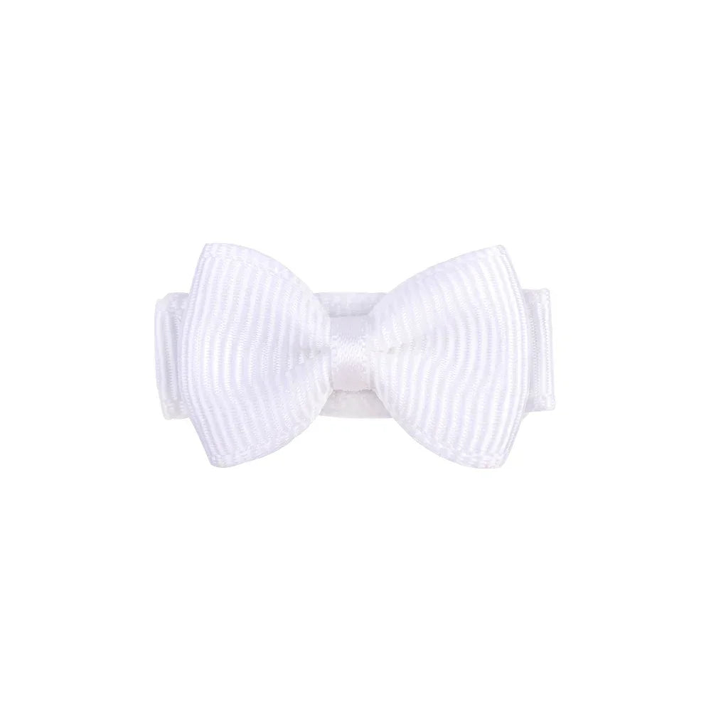 RIBBON BOWS Mini Ribbon Hair Bows Clip for Girls Bangs Hairgrips Covered Safety Bows Headwear Kids Head Claw Accessories