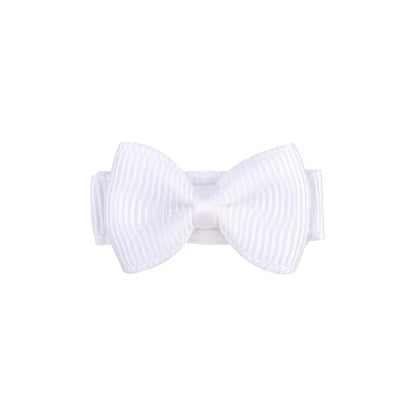 RIBBON BOWS Mini Ribbon Hair Bows Clip for Girls Bangs Hairgrips Covered Safety Bows Headwear Kids Head Claw Accessories