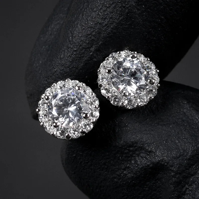 2026 Dainty Small Round CZ Stud Earrings for Women Simple and Elegant Daily Wear Ear Piercing Accessories Statement Jewelry