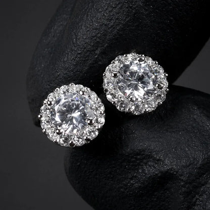 2026 Dainty Small Round CZ Stud Earrings for Women Simple and Elegant Daily Wear Ear Piercing Accessories Statement Jewelry