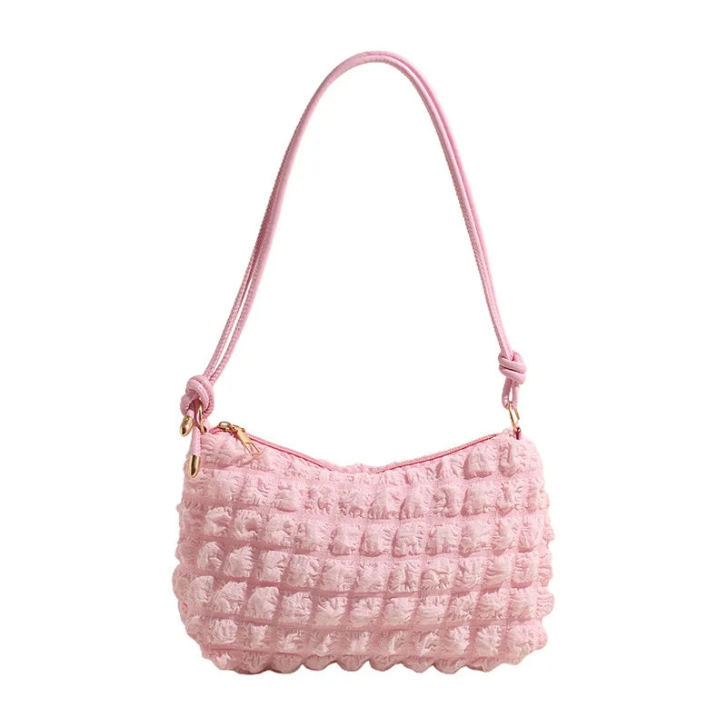 Fashion Vintage Women Subaxillary Bag Texture Shoulder Crossbody Bags Retro Female Shopping Underarm Handbag Totes