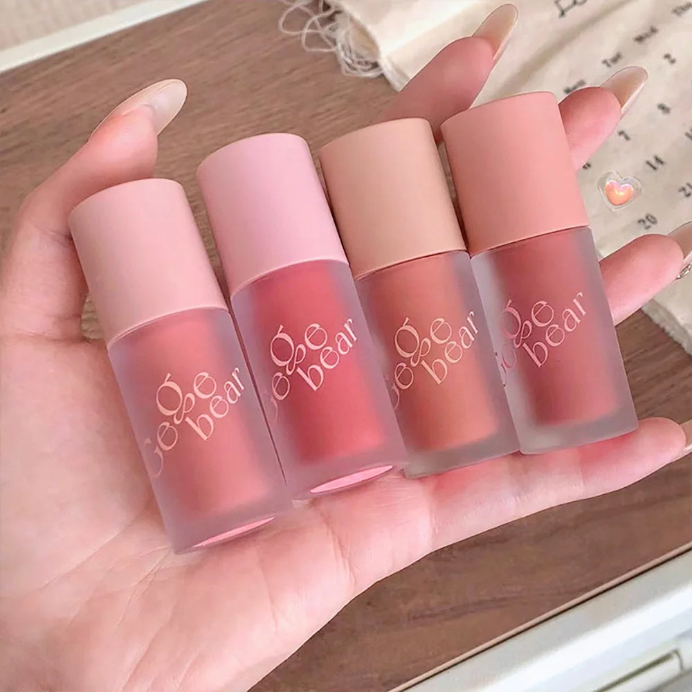 Gege Bear Smooth Multi-purpose Cream Expansion Color Blush Not Easy to Fade Nude Matte Velvet Lip Glaze