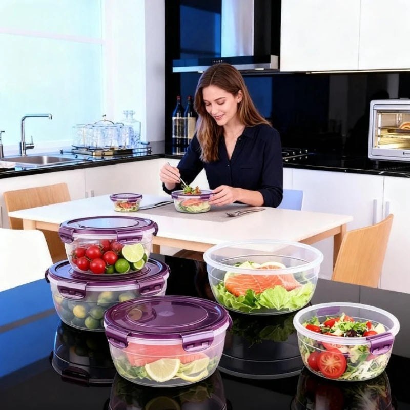8-Piece Stackable Food Storage Containers Set BPA-Free Leakproof Airtight for Snacks Fruits Vegetables Meat( 4 Boxes+4 Lids)