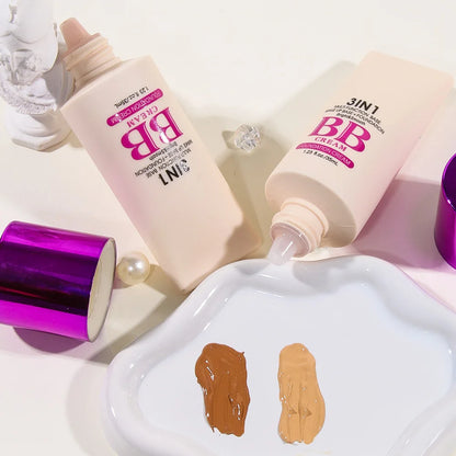 3 In 1 Multi-Function Base Make-UP Liquid Fundation Brighten &Smooth BB Cream Breathable Oil Control Poreless Skin Concealer