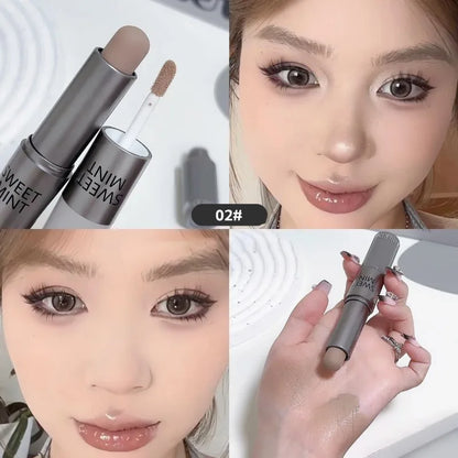 Matte Concealer Contour Stick Moisturizing Lasting Smooth 3D Nose Shadow Waterproof Face Highlight Brighten Contour Makeup Pen