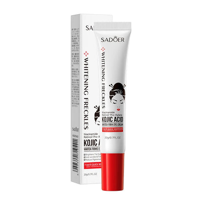 SADOER Kojic Acid Whitening Eye Cream Anti Dark Circles Remove Bags Moisturizing Firming Anti-aging Eye Beauty Skin Care