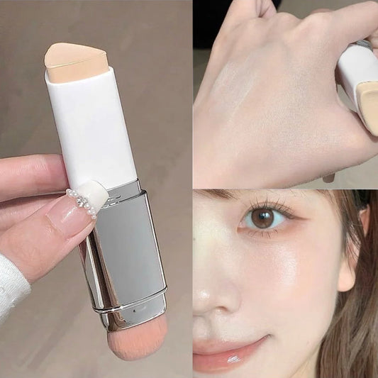 Double-Ended Matte Concealer Stick Moisturizing Foundation Cover Acne Eye Dark Circle Modify Skin Tone Face Primer Base Makeup