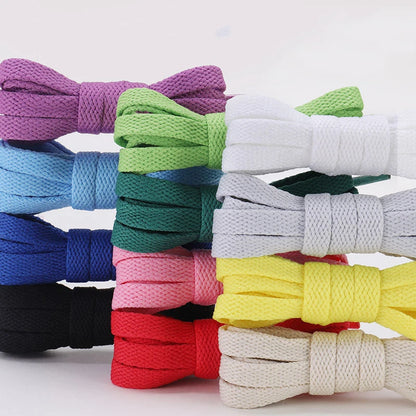 1 pair flat shoes Solid color shoelaces Canvas shoes sports and leisure shoelaces length 100/120/140/160/180cm Shoe accessories
