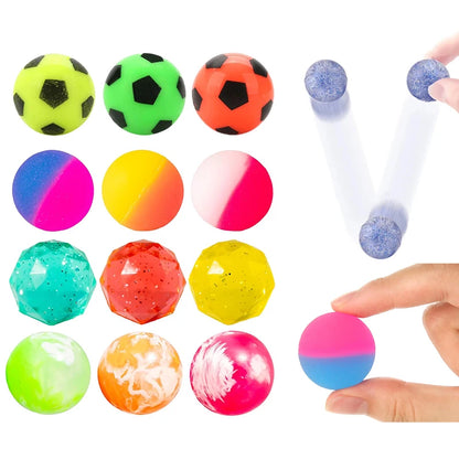 10~100pcs 25mm Bouncing Balls Rubber Elastic Ball Mixed Style Indoor and Outdoor Children Toy Balls Float Ball Birthday Gift TMZ