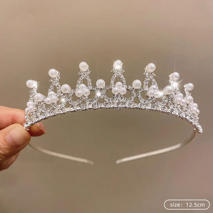Silver Color Crystal Tiaras and Crowns Rhinestone Prom Diadem Crown Tiara for Women Bride Bridal Wedding Hair AccessoriesJewelry