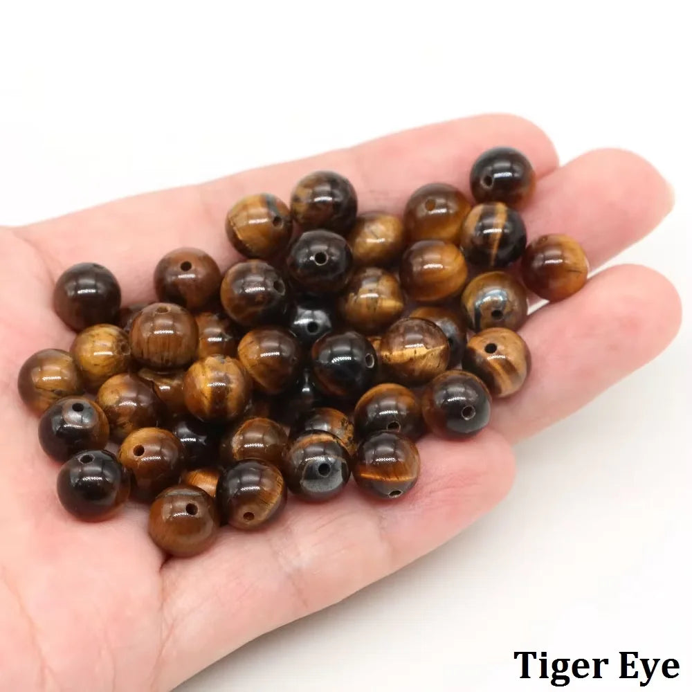 4 6 8 10mm Natural Black Tourmaline Beads Round Smooth Loose Stone Bead For Jewelry Making Diy Bracelet Necklace Accessories
