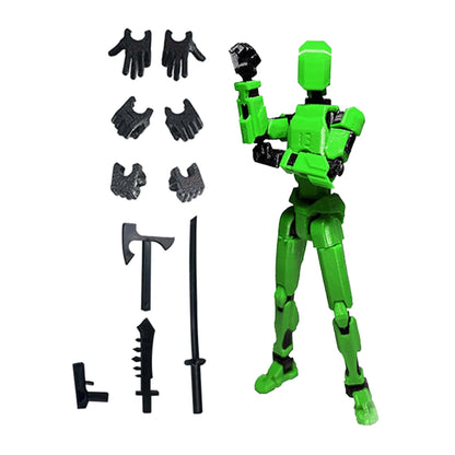 Action Doll Titan Multi Joint Mobile Transformation Robot Handheld T13 Action Doll Character and Dog Shaped Toy Children's Gift