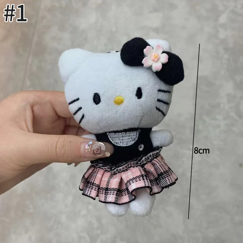 Sanrio Hello Kitty Keychain Cute Cartoon Bag Pendant Plush Doll Charms Car Key Ring Backpack Accessories Women Girl Gifts