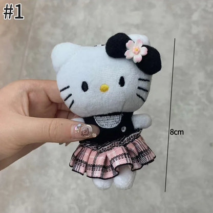 Sanrio Hello Kitty Keychain Cute Cartoon Bag Pendant Plush Doll Charms Car Key Ring Backpack Accessories Women Girl Gifts