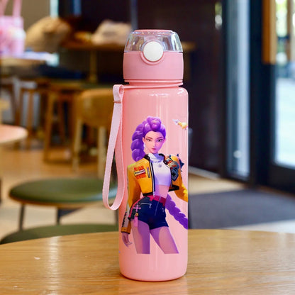 3D Printed Kpop Demon Hunters Cartoon Water Bottle –Portable Fashion Cup-700ML Milk Juice Cup Drinking for Outdoor Travel