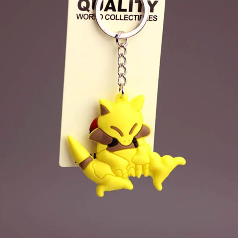 Pokemon Keychain Pikachu Anime Action Figure Toy Kawaii Cartoon Fashion Charmander Psyduck Doll Keyring Car Bag Pendant Kid Gift