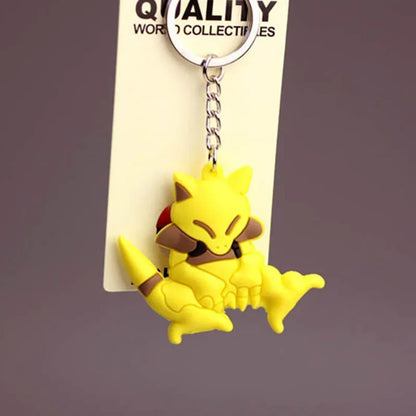 Pokemon Keychain Pikachu Anime Action Figure Toy Kawaii Cartoon Fashion Charmander Psyduck Doll Keyring Car Bag Pendant Kid Gift
