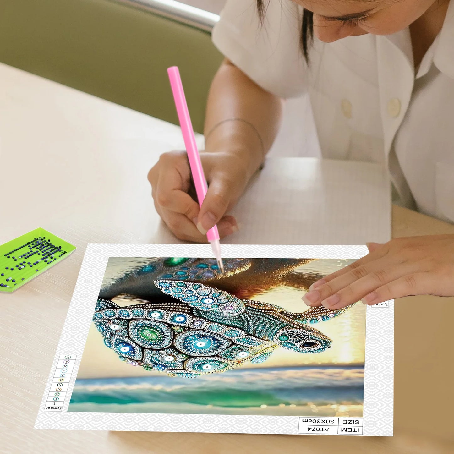 Special Shape Diamond Art Kits for Beginners and Adults,Gemstone Turtle Diamond Art Painting Kits for Home Wall Decoration Gift
