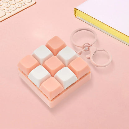 Nine-key Tetris Fingertip Pressing Key Keychain Adult Stress-relieving Finger Keyboard Game Key Chain Stress-relieving Magic Toy