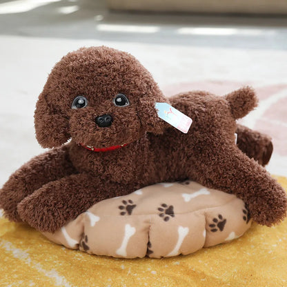 Kawaii Soft Realistic Teddy Dog Plush Toy Funny Simulation Stuffed Little Puppy Dolls Lovely Birthday Gift for Baby Kids Girls