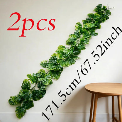 172cm Persian Fern Hanging Artificial Plant Turtle Leaf Vines for Christmas Autumn Garden Wedding Party Wall Balcony Decor