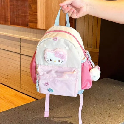 New Sanrio Backpack Kawaii Hello Kitty Fashion Handbag Cute Girl Cartoon Backpack Exquisite Holiday Gift