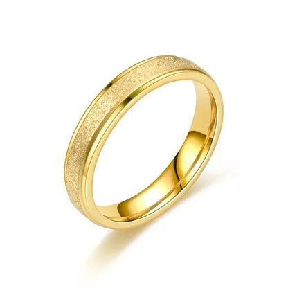Light Luxury Feeling Titanium Steel Frosted Ring Feminine Temperament Minority Does Not Fade Ring Hand Jewelry Gift Creative