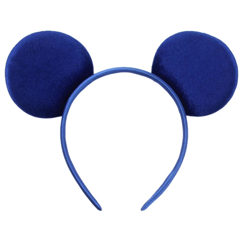 New Trendy Mouse Ears Headband Mickey 3.3"Velvet For Girls Soft Bow Hairband Halloween Festival Party Trip DIY Hair Accessories