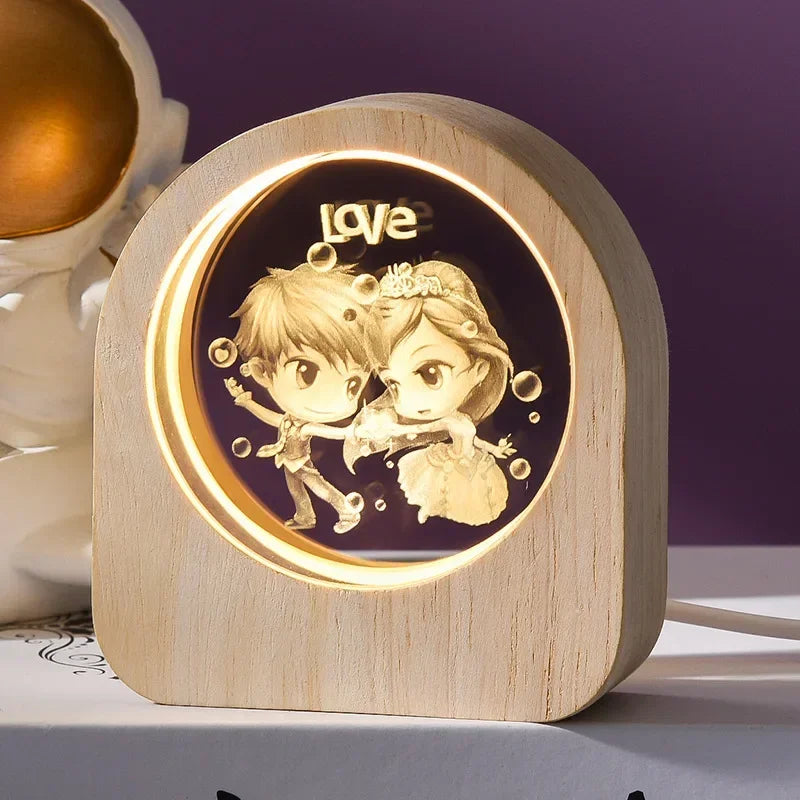 3D Crystal Glass Craft Decoration Laser Engraved Solar System astronomy Valentine's Day gift Birthday Gift Desktop Decoration
